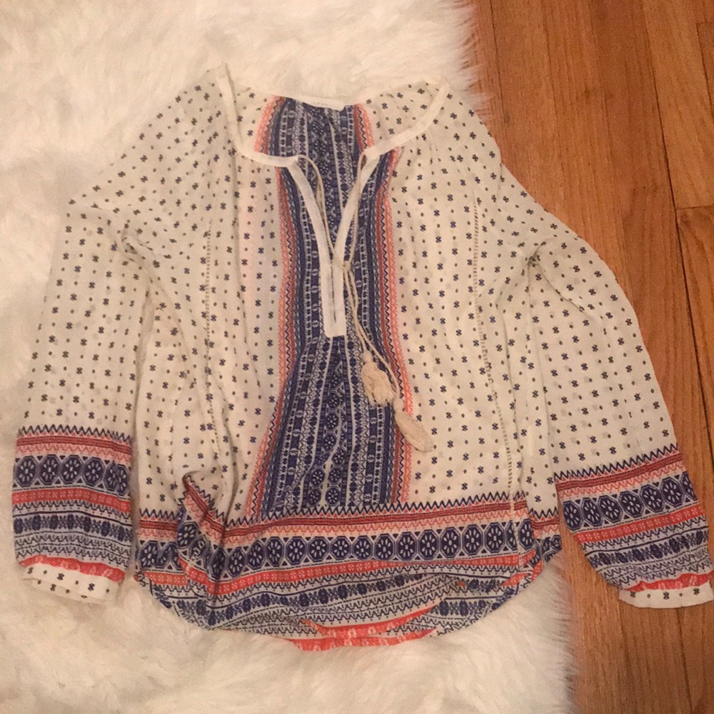 Silk long sleeve shirt